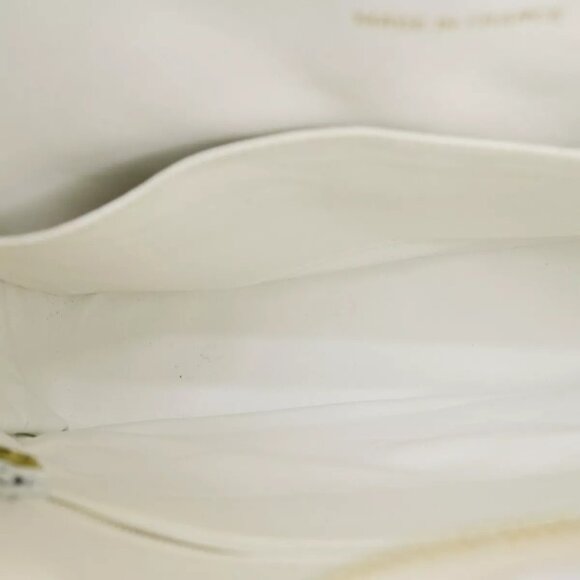 CHANEL CC Chain Shoulder Bag Caviar Skin Leather White GHW Vintage - Picture 13 of 16